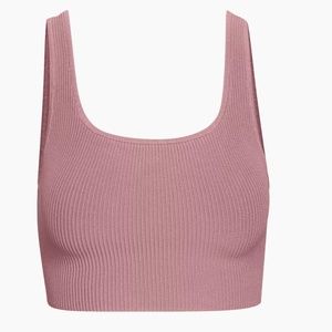 Babaton Sculpt Knit Squareneck Cropped Tank
